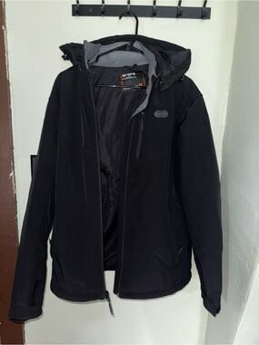 Ororo Black Heated Hooded Jacket